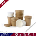 White Kraft Paper Soup Ice Cream Snack Container Take out Cups